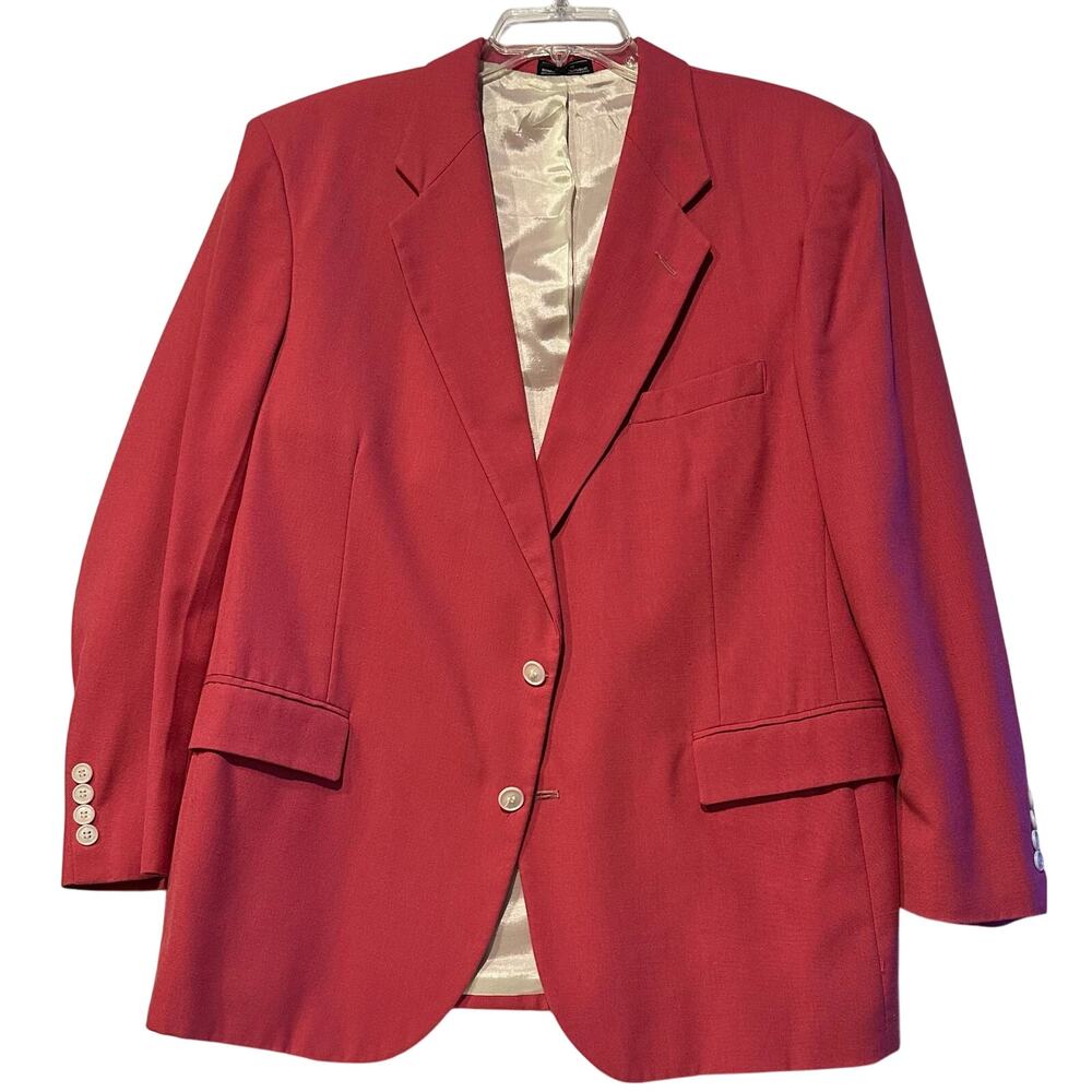 Men Preppy Crofton Coral 2 Button Blazer Jacket 36” Chest Spring Summer wedding